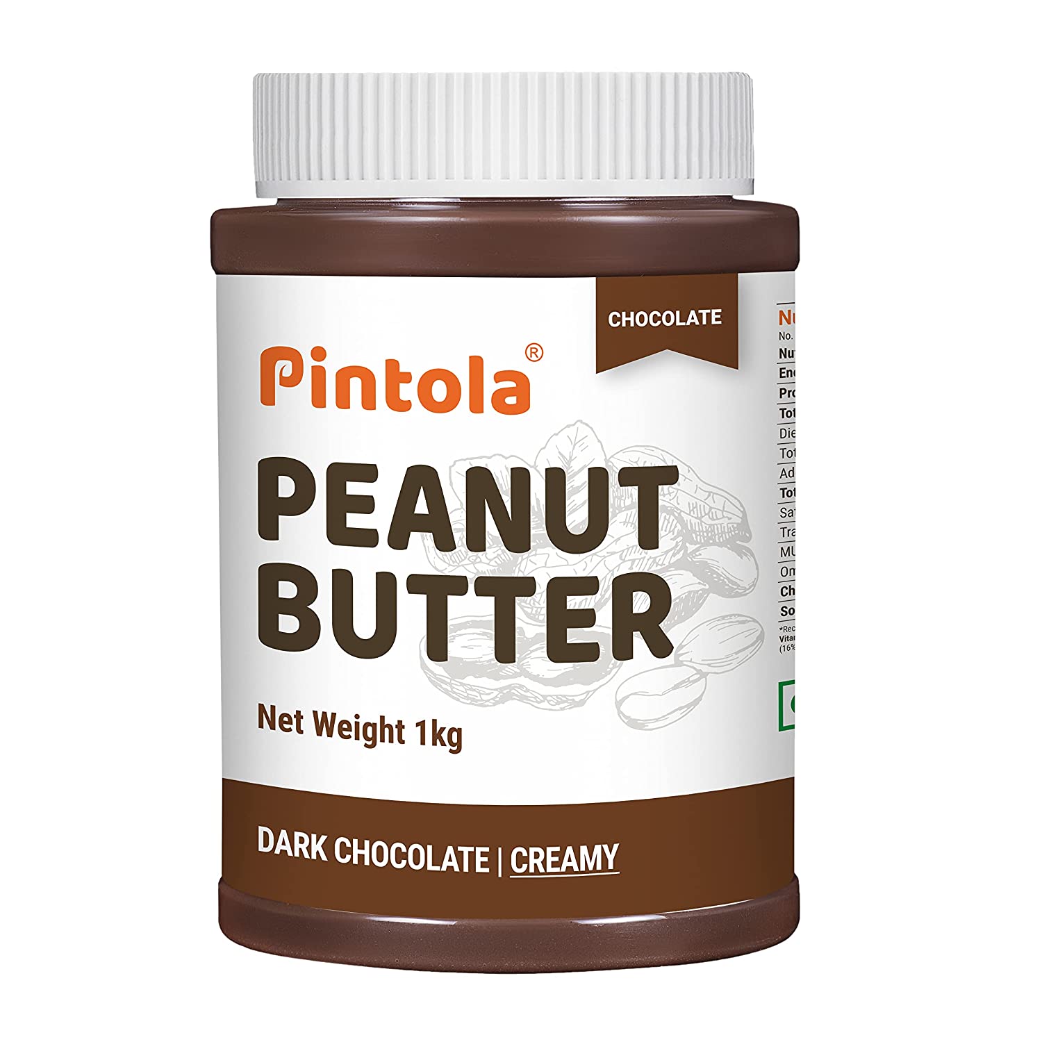 Pintola Dark Chocolate Creamy Peanut Butter 1kg